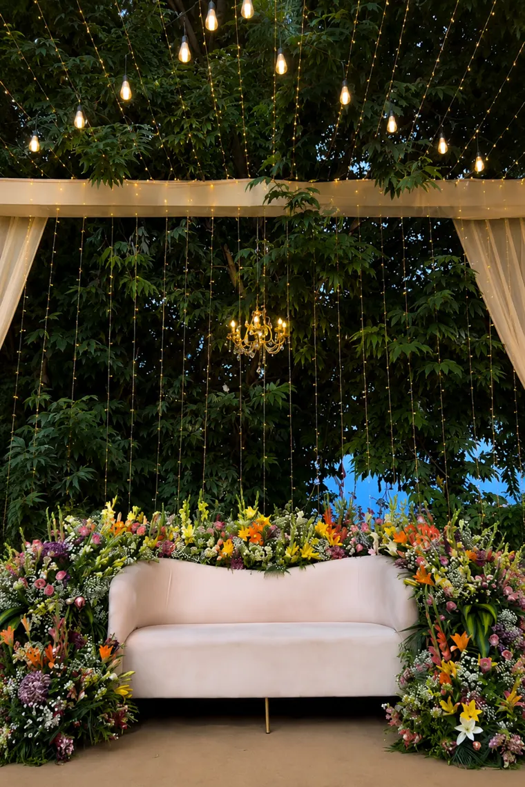 Floral Wedding Stage in Dehradun